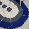 Tapete Oval de Crochê Milão - Azul Royal C/Grafite