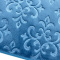 Tapete Porta Banheiro Soft Antiderrapante Alto Relevo Arabesco Azul