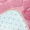 Tapete Porta Banheiro Soft Antiderrapante Alto Relevo Coração Rosa