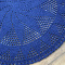 Tapete Redondo de Crochê Azul Marinho - 95 cm - Produto Feito a Mão