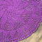 Tapete Redondo de Crochê Fucsia 95cm Produto Feito a Mão