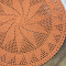 Tapete Redondo de Crochê Laranja - 95 cm - Produto Feito a Mão