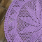 Tapete Redondo de Crochê Lilás 95cm Produto Feito a Mão