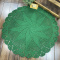 Tapete Redondo de Crochê Verde 95cm Produto Feito a Mão