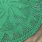 Tapete Redondo de Crochê Verde Bandeira - 95 cm - Produto Feito a Mão