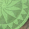 Tapete Redondo de Crochê Verde Limão 95cm Produto Feito a Mão