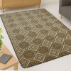 Tapete Soft Geométrico 1,00x1,40m Moderno, Antiderrapante e Macio para Sala ou Quarto Nude Marrom