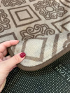 Tapete Soft Geométrico 1,00x1,40m Moderno, Antiderrapante e Macio para Sala ou Quarto Nude Marrom