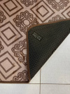 Tapete Soft Geométrico 1,00x1,40m Moderno, Antiderrapante e Macio para Sala ou Quarto Nude Marrom