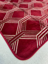 Tapete Soft Geométrico 1,00x1,40m Moderno, Antiderrapante e Macio para Sala ou Quarto VERMELHO I