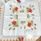Toalha Centro de Mesa Bordada C/Guippir Quadrada Branca Vazadinha 85x85cm