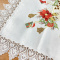 Toalha Centro de Mesa Bordada C/Guippir Quadrada Branca Vazadinha 85x85cm