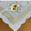 Toalha de Chá Organza C/crochê Florzinha Amarela