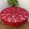 Toalha de Mesa em Crochê Redonda - Vermelha - Produto Feito a Mão