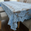 Toalha de Mesa Rendado Floral Azul 1,50m x 2,30m