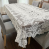 Toalha de Mesa Rendado Floral Branco 1,50m x 2,30m
