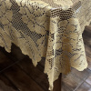 Toalha de Mesa Rendado Floral Mostarda 1,50m x 2,30m