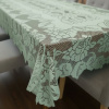 Toalha de Mesa Rendado Floral Verde 1,50m x 2,30m