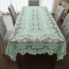 Toalha de Mesa Rendado Floral Verde 1,50m x 2,30m