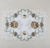 Toalhinha Bordada Paris - Flor Marrom