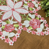 Toalhinha Bordada Paris - Flor Rosa