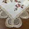 Toalhinha Bordada Romance - C/Guippir Romance Creme FloraI