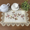 Toalhinha Bordada Romance - C/Guippir Romance Creme FloraI