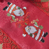 Toalhinha de Bandeja Natalina Bordado C/Guippir Vermelha Papai Noel