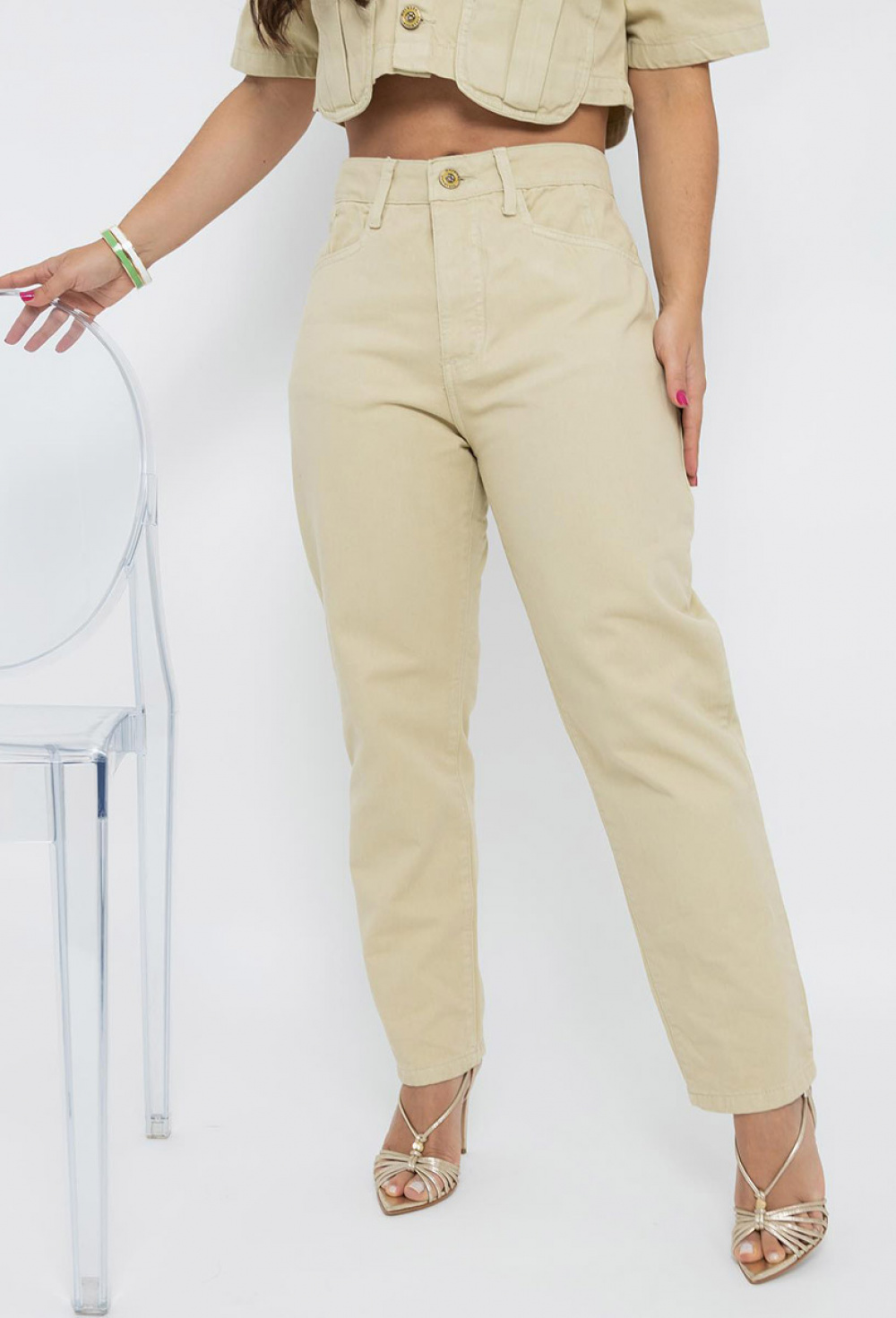 Calça Plus Size Mom Jeans Inês - zuya