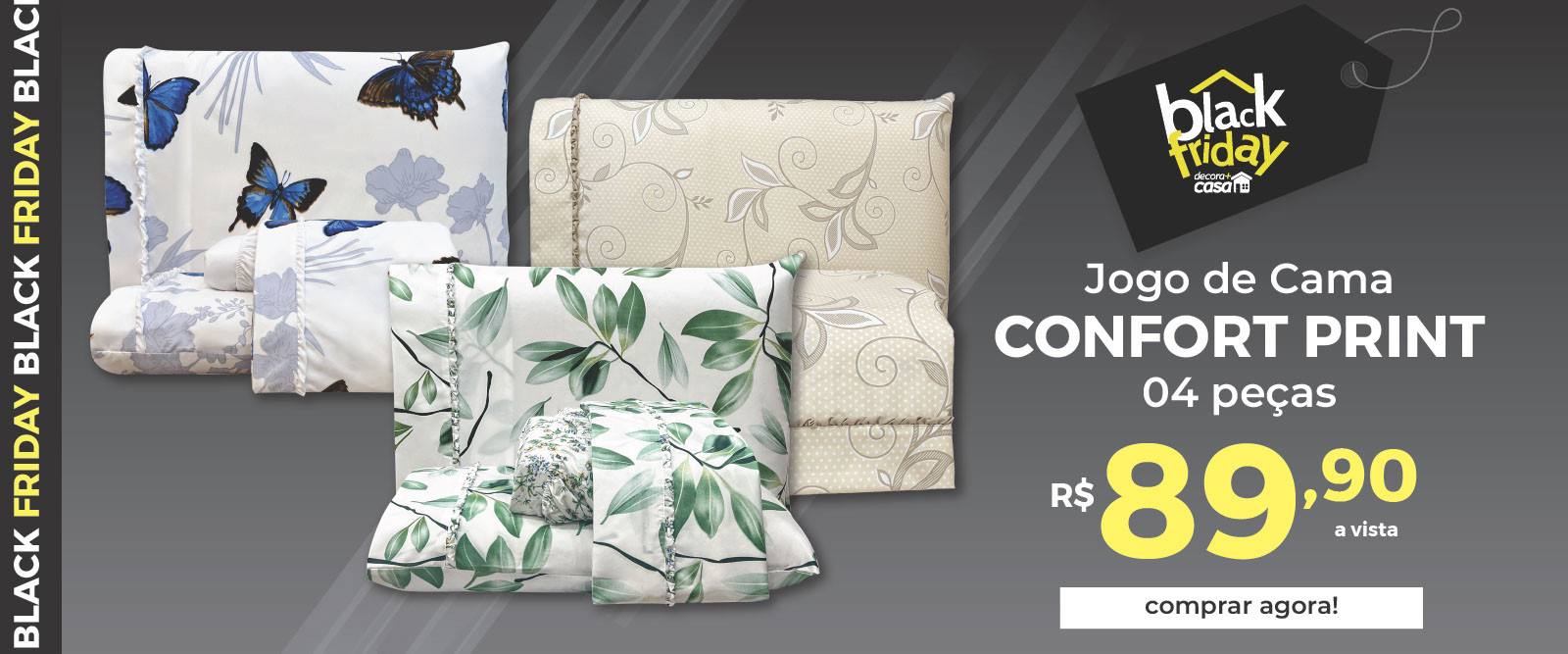 LENÇOL CONFORT PRINT BLACK