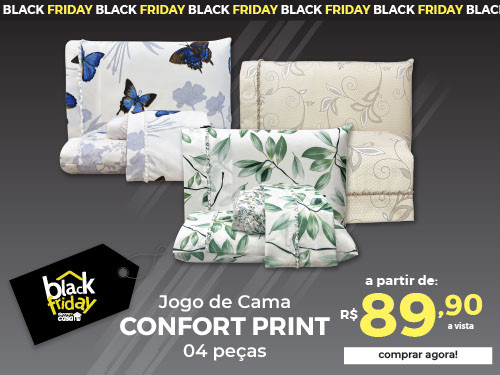 LENÇOL CONFORT PRINT BLACK