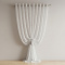 1 Parte Xale Picasso 2,70m larg. x 3,00m alt. Xale em Fio Brilho - Branco