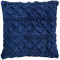 Capa De Almofada 0,45cm x 0,45cm Jacquard C/ Sherpa em Alto Relevo Velvet - Azul Marinho