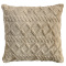 Capa De Almofada 0,45cm x 0,45cm Jacquard C/ Sherpa em Alto Relevo Velvet - Bege