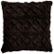 Capa De Almofada 0,45cm x 0,45cm Jacquard C/ Sherpa em Alto Relevo Velvet - Café