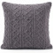 Capa De Almofada 0,45cm x 0,45cm Jacquard C/ Sherpa em Alto Relevo Velvet - Cinza