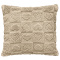 Capa De Almofada 0,45cm x 0,45cm Jacquard C/ Sherpa em Alto Relevo Velvet - Coração Bege