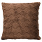 Capa De Almofada 0,45cm x 0,45cm Jacquard C/ Sherpa em Alto Relevo Velvet - Losango Castanho