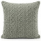 Capa De Almofada 0,45cm x 0,45cm Jacquard C/ Sherpa em Alto Relevo Velvet - Menta