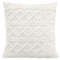 Capa De Almofada 0,45cm x 0,45cm Jacquard C/ Sherpa em Alto Relevo Velvet - Off White