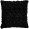 Capa De Almofada 0,45cm x 0,45cm Jacquard C/ Sherpa em Alto Relevo Velvet - Preto