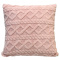 Capa De Almofada 0,45cm x 0,45cm Jacquard C/ Sherpa em Alto Relevo Velvet - Rosê Nude