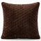 Capa de Almofada 260 Gramas Soft C/ Ziper Texturizada Fancy Star - Castanho
