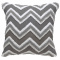 Capa de Almofada Decorativa 100% Algodão Extra Soft  Avulsa - Chevron Chumbo