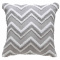 Capa de Almofada Decorativa 100% Algodão Extra Soft  Avulsa - Chevron Cinza