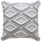 Capa de Almofada Decorativa 100% Algodão Extra Soft  Avulsa - Losango Cinza