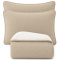 Kit Cobre Leito Casal Matelassê C/ Sherpa Dupla Face Suíça 03 Peças - Bege