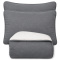 Kit Cobre Leito Casal Matelassê C/ Sherpa Dupla Face Suíça 03 Peças - Chumbo