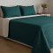 Kit Cobre Leito Casal Matelassê C/ Sherpa Dupla Face Suíça 03 Peças - Esmeralda