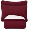 Kit Cobre Leito King Matelassê C/ Sherpa Dupla Face Suíça 03 Peças - Marsala